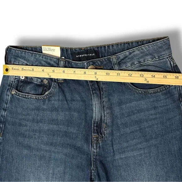 Aeropostale NWT High Rise Wide Leg Jeans Size 8 - Picture 7 of 9